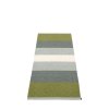 zelený, vinylový koberec KIM, pruhy, olive