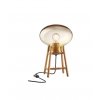 designová stolní lampa Hiti s tmavým sklem