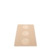 Béžový tkaný vinylový koberec běhoun Pappelina VERA 2.0 Beige, kruhy