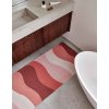 červený tkaný vinylový koberec běhoun Pappelina URVI Fire s vlnami