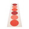 červený tkaný vinylový koberec běhoun Pappelina OTTO Berry s kruhy
