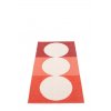 červený tkaný vinylový koberec běhoun Pappelina OTTO Berry s kruhy