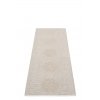 Šedý tkaný vinylový koberec běhoun Pappelina VERA 2.0 Linen, kruhy