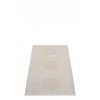 Šedý tkaný vinylový koberec běhoun Pappelina VERA 2.0 Linen, kruhy