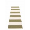 Zelený tkaný vinylový koberec běhoun Pappelina Bob Pine, pruhy