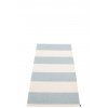 Modrý tkaný vinylový koberec běhoun Pappelina Bob Blue Fog, pruhy