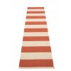 Oranžový tkaný vinylový koberec běhoun Pappelina Bob Brick, pruhy