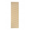Béžový tkaný vinylový koberec běhoun Pappelina Max Sand/Vanilla, vzor síť, skřížené čáry
