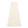 Béžový tkaný vinylový koberec běhoun Pappelina Max Sand/Vanilla, vzor síť, skřížené čáry