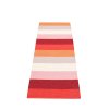 oranžová, bílá, šedá, červená, růžová, vinylový koberec MOLLY, pruhovaný, Sunset