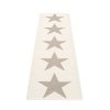 béžový, bílý, vinylový koberec VIGGO ONE, vzor hvězdy, mud, vanilla