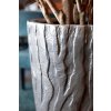 Květináč Talon, podlahová váza, květináč, velký, kompozit, šedý, aluminum, Fleur Ami