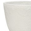 Květináč, květinový vzor, beton, bílý, Fleur Ami