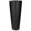 Květináč, váza, Polystone Conical, černá, antracit, Fleur Ami