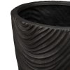 Váza, Květináč, River curved, venkovní, velký, polystone, Fleur Ami, hnědý, vlny