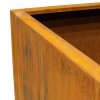 Corten steel květináč, krychle, vekovní, rez, Fleur Ami
