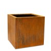 Corten steel květináč, krychle, vekovní, rez, Fleur Ami