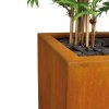 Corten steel květináč, krychle, vekovní, rez, Fleur Ami