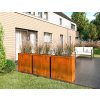 Corten, cortenová ocel, venkovní květináč, rozdělovač prostoru, Fleur Ami
