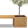 Modulo lavice s květináčem, teakové dřevo, Fleur Ami