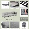 Venkovní křeslo DANDY, šedá, ARMCHAIR, Sit Sit
