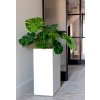 bílá, květináč, Argento High Cube Matt White, Luca Lifestyle