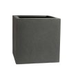 17219 polystone Square Pflanzgefaess 40 cm grau pic 01