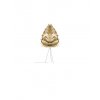 2095 Conia medium brushed brass upsidedown tripod table white