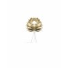 2070 Silvia medium brushed brass upsidedown tripod table white