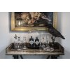 2082 Acorn black polished brass black cord desk with raven environment
