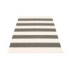 Šedý tkaný vinylový koberec běhoun Pappelina Bob Charcoal, pruhy