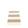 Béžový tkaný vinylový koberec běhoun Pappelina Bob Mud, pruhy