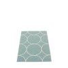 Modrý tkaný vinylový koberec běhoun Pappelina Boo Haze, kruhy
