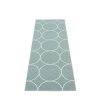 Modrý tkaný vinylový koberec běhoun Pappelina Boo Haze, kruhy