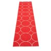 červený tkaný vinylový koberec běhoun Pappelina Boo red, kruhy