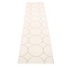 béžový tkaný vinylový koberec běhoun Pappelina Boo linen, kruhy