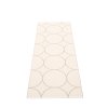 béžový tkaný vinylový koberec běhoun Pappelina Boo linen, kruhy