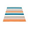 modrá, šedá, bílá, oranžová, vinylový koberec MOLLY, pruhovaný, Petrol