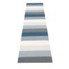 modrá, šedá, bílá, vinylový koberec MOLLY, pruhovaný, Ocean Grey