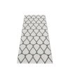 šedý, černý tkaný vinylový koberec běhoun Pappelina Otis Granit/ Fossil grey, vzor kapky