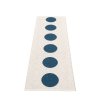 Modrý tkaný vinylový koberec běhoun Pappelina VERA Ocean Blue, kruhy