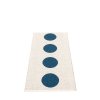 Modrý tkaný vinylový koberec běhoun Pappelina VERA Ocean Blue, kruhy