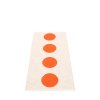 Oranžový tkaný vinylový koberec běhoun Pappelina VERA Orange, kruhy