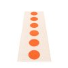 Oranžový tkaný vinylový koberec běhoun Pappelina VERA Orange, kruhy