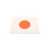 Oranžový tkaný vinylový koberec běhoun Pappelina VERA small one Orange, kruhy