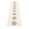 Béžový tkaný vinylový koberec běhoun Pappelina VERA Mud, kruhy