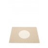 Béžový tkaný vinylový koberec běhoun Pappelina VERA Beige small one, kruhy