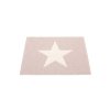 růžový, bílý, vinylový koberec VIGGO ONE, vzor hvězdy, pale rose, vanilla