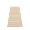 béžový tkaný vinylový koberec běhoun Pappelina Carl Linen, pruhy