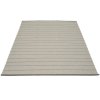 šedý tkaný vinylový koberec běhoun Pappelina Carl Warm grey/Fossil grey, pruhy